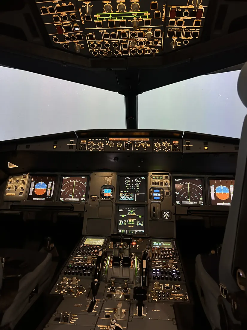 Airbus A320 simulator avionics and cockpit panels